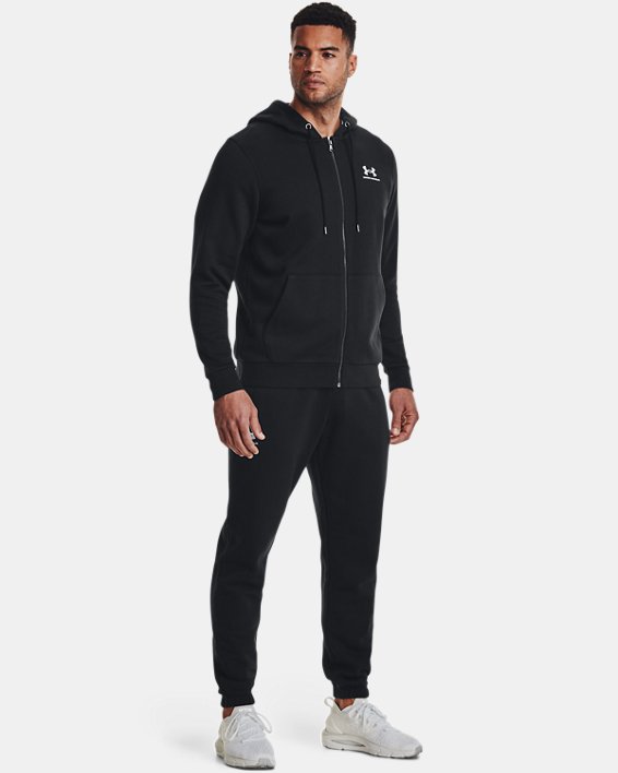 Men's UA Icon Fleece Full-Zip Hoodie, Black, pdpMainDesktop image number 2